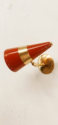 Red & Gold Adjustable Cone Sconce-QLH-1326283