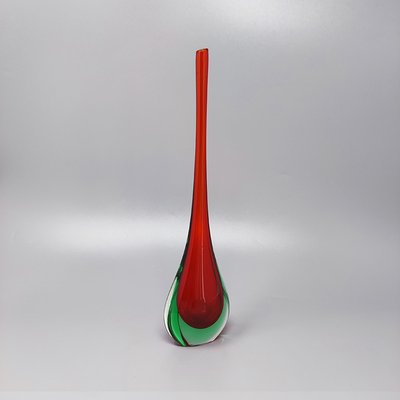 Red & Green Vase by Flavio Poli, 1960s-QGR-1431833