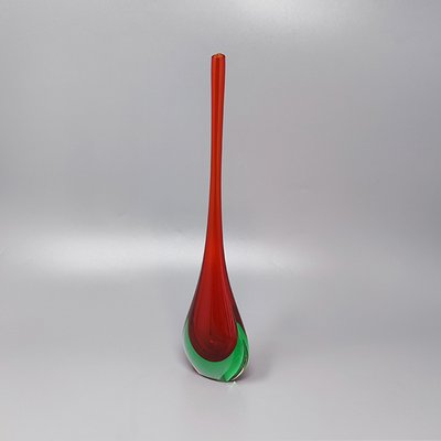 Red & Green Vase by Flavio Poli, 1960s-QGR-1431833