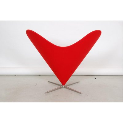 Red Heart Chair in Red Fabric by Verner Panton for Vitra-MTD-1594911