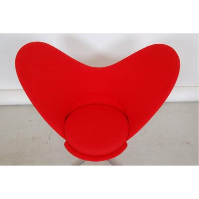 Red Heart Chair in Red Fabric by Verner Panton for Vitra-MTD-1594911