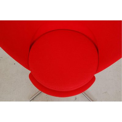 Red Heart Chair in Red Fabric by Verner Panton for Vitra-MTD-1594911