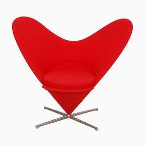 Red Heart Chair in Red Fabric by Verner Panton for Vitra-MTD-1594911