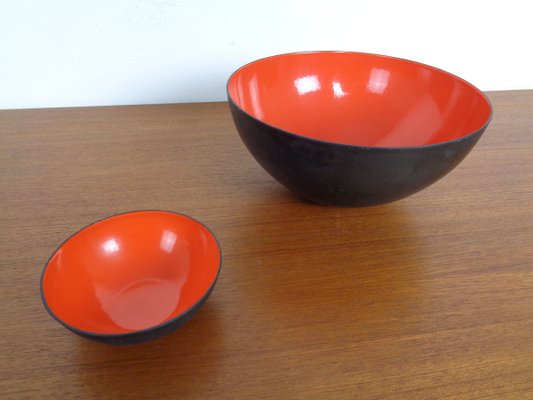 Red Krenit Bowls by Herbert Krenchel Torben Ørskov, Set of 2, 1960s-RDW-820313