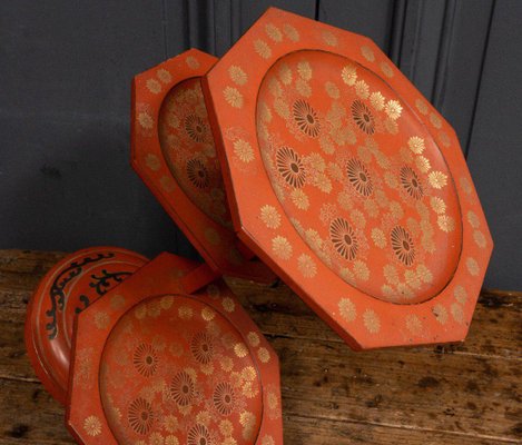 Red Lacquer Plant Holder in China Enhanced with Gilding, 1890s-QKG-1718861