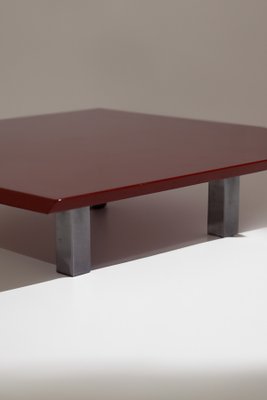 Red Lacquered Coffee Table by Vittorio Introini for Saporiti, 1970-RCE-2034732