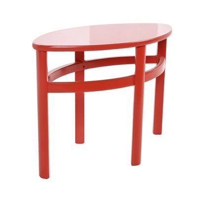 Red Lacquered Wood Low Tables-NQ-1314231