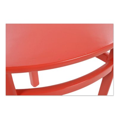 Red Lacquered Wood Low Tables-NQ-1314231