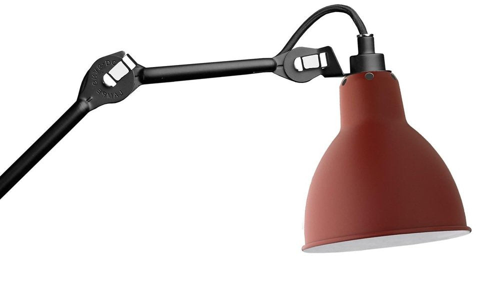 Red Lampe Gras N° 304 L40 Wall Lamp by Bernard-Albin Gras