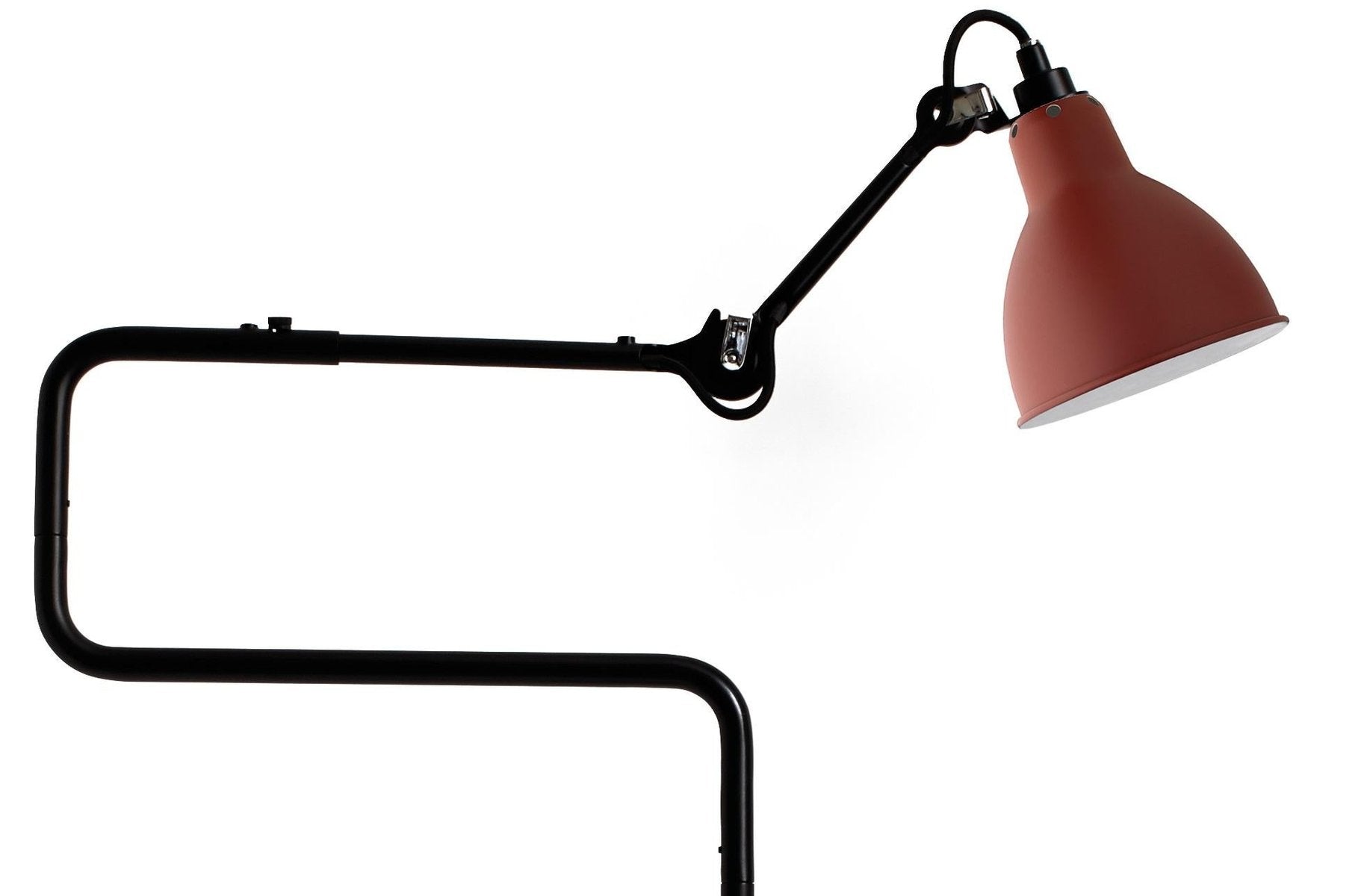 Red Lampe Gras N° 411 Floor Lamp by Bernard-Albin Gras