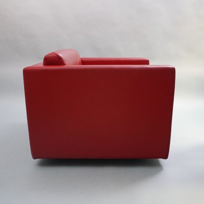 Red Leather 1051 Club Armchair by Charles Pfister from Knoll Inc. / Knoll International, 2000-RST-1371928