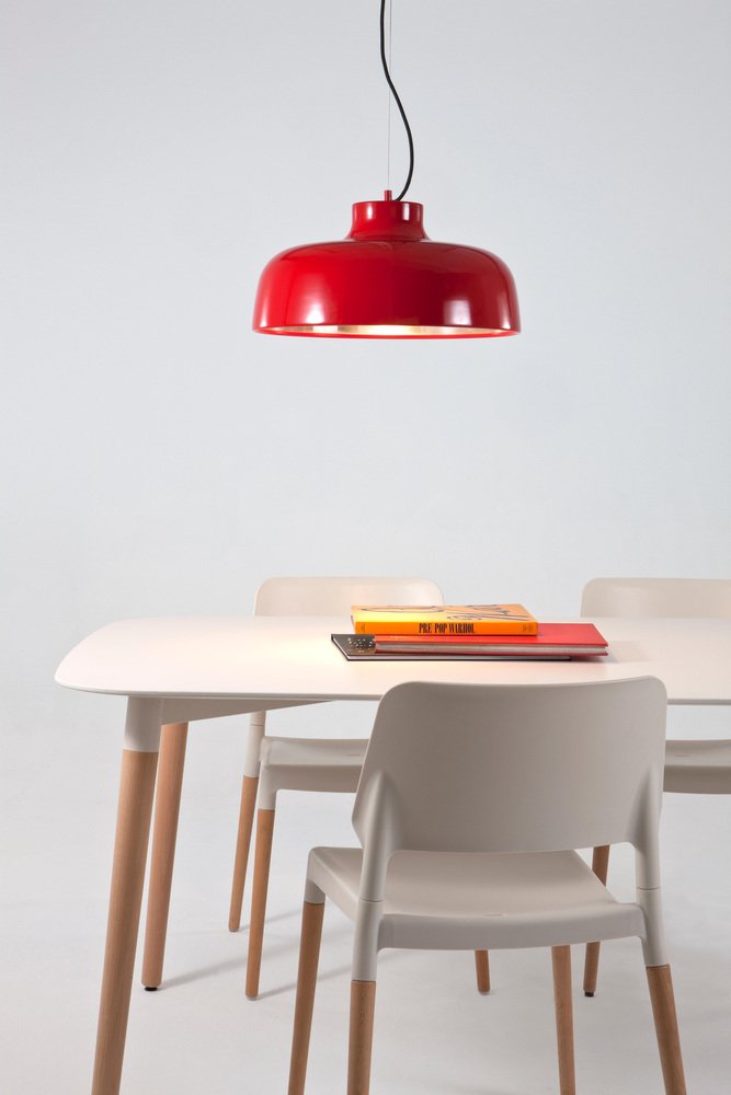 Red M68 Pendant Lamp by Miguel Mila