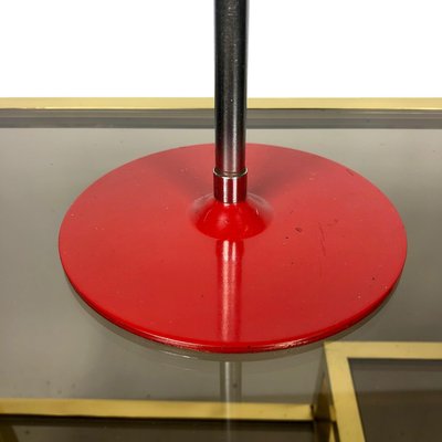 Red Metal & Aluminium Table Lamp from Stilnovo, Italy, 1960s-LYQ-1171730