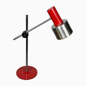 Red Metal & Aluminium Table Lamp from Stilnovo, Italy, 1960s-LYQ-1171730