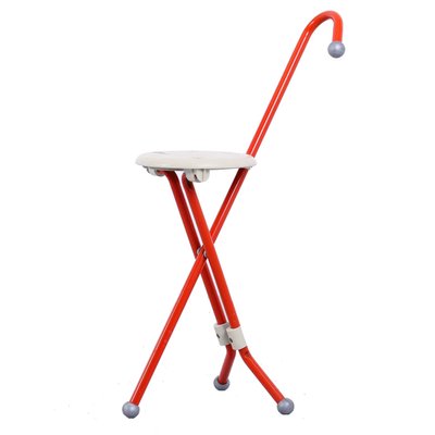 Red Metal Ulisse Folding Chair by Ivan Loss for Sandrigarden, 1980s-XT-2034007