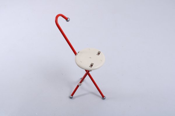 Red Metal Ulisse Folding Chair by Ivan Loss for Sandrigarden, 1980s-XT-2034007