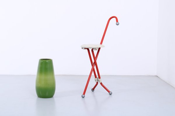 Red Metal Ulisse Folding Chair by Ivan Loss for Sandrigarden, 1980s-XT-2034007