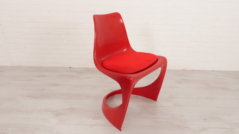 Red Model 290 Dining Chairs by Steen Ostergaard for Cado, Set of 6