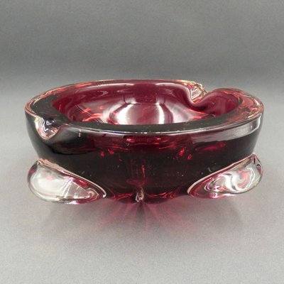 Red Murano Glass Ashtray, Italy, 1950s-WK-1112010