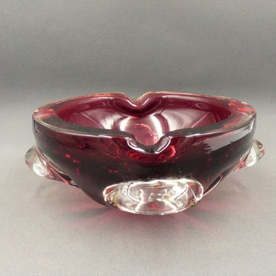 Red Murano Glass Ashtray, Italy, 1950s-WK-1112010