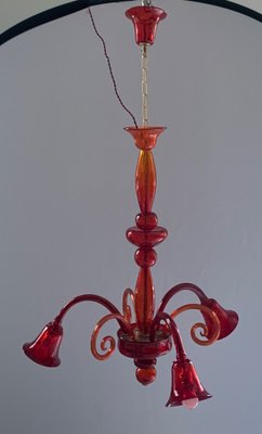 Red Murano Glass Chandelier from Seguso-XQC-1323973