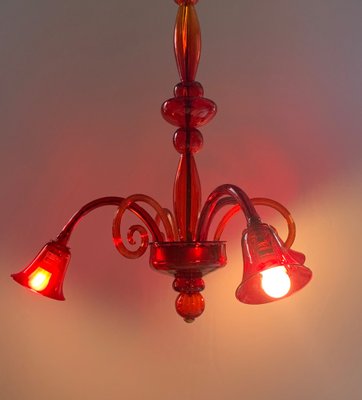 Red Murano Glass Chandelier from Seguso-XQC-1323973