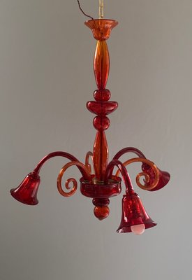 Red Murano Glass Chandelier from Seguso-XQC-1323973