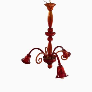 Red Murano Glass Chandelier from Seguso-XQC-1323973