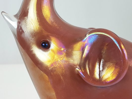 Red Murano Glass Elephant from Archimede Seguso, 1960s-RD-1807034