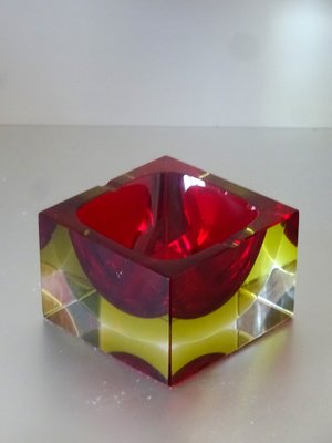 Red Murano Submerged Glass Bowl, 1960s-GT-1093509