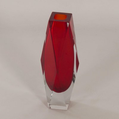 Red Murano Submerged Vase by Luigi Mandruzzo, 1960s-ZT-1065747