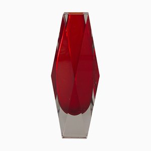 Red Murano Submerged Vase by Luigi Mandruzzo, 1960s-ZT-1065747