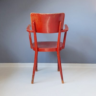 Red No. A 462 Armchair from Thonet / Ligna, 1940s-SJU-1393171