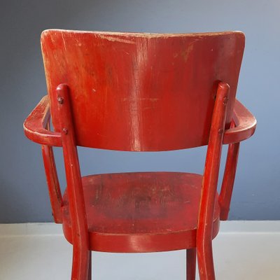 Red No. A 462 Armchair from Thonet / Ligna, 1940s-SJU-1393171