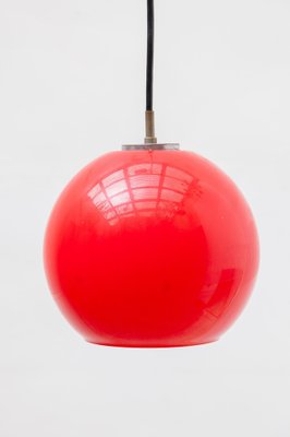 Red Opal Glass Pendant from Peill & Putzler, 1950s-KL-1042648