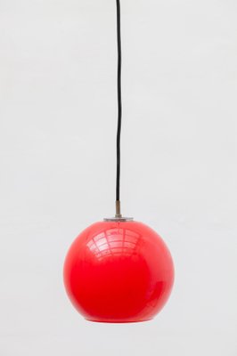 Red Opal Glass Pendant from Peill & Putzler, 1950s-KL-1042648