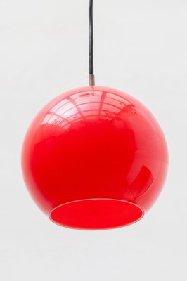 Red Opal Glass Pendant from Peill & Putzler, 1950s-KL-1042648