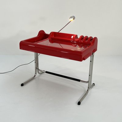 Red Orix Desk by Vittorio Paris & Nani Prino for Molten, 1970s-WZS-2031470