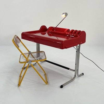 Red Orix Desk by Vittorio Paris & Nani Prino for Molten, 1970s-WZS-2031470