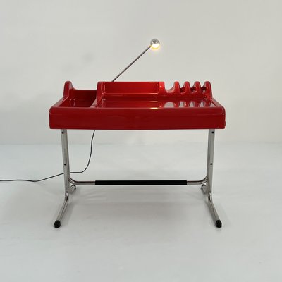 Red Orix Desk by Vittorio Paris & Nani Prino for Molten, 1970s-WZS-2031470