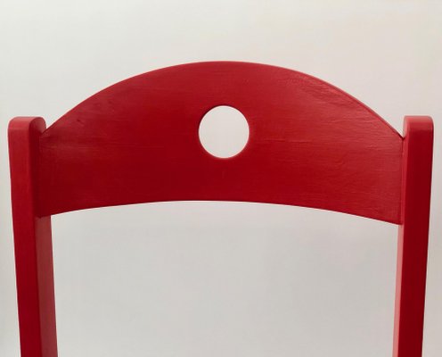 Red Painted Children's Chairs, 1970s, Set of 2-BAF-1401468