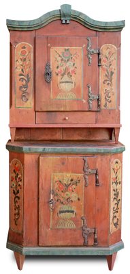 Red Painted Tyrolean Credenza-BGS-1077901