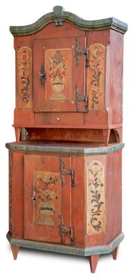 Red Painted Tyrolean Credenza-BGS-1077901