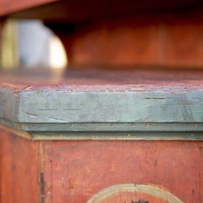 Red Painted Tyrolean Credenza-BGS-1077901