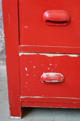 Red Patinated Dresser, 1940s-AIU-1744402