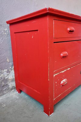 Red Patinated Dresser, 1940s-AIU-1744402