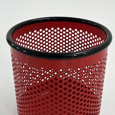 Red Perforated Bin by R. Barbieri & G. Marianelli for Rexite, 1980s-WZS-2031451