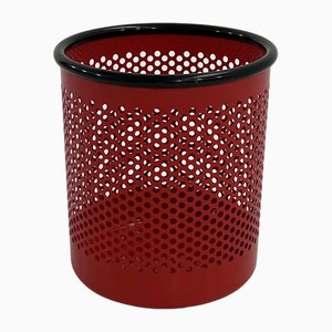 Red Perforated Bin by R. Barbieri & G. Marianelli for Rexite, 1980s-WZS-2031451