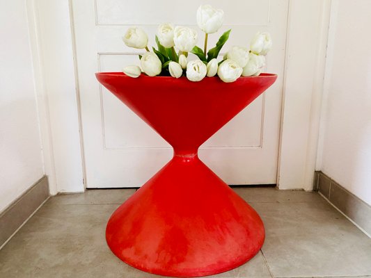 Red Plastic Flower Planter-PYR-941208