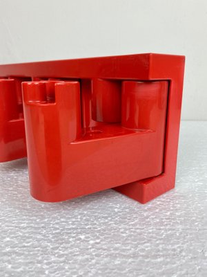 Red Plastic Minivip Wall Coat Rack by Benanti & Brunori for Velca, Italy, 1970-LYQ-1171518